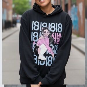 Comfort Colors Unisex Sz Large Long Sleeve Kakegurui Graphic  Color Black ￼